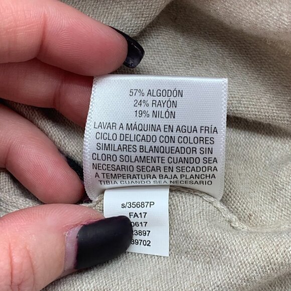 🎉Style & Co Petite Tan Long Sleeve Cowl Neck Top - Picture 6 of 7